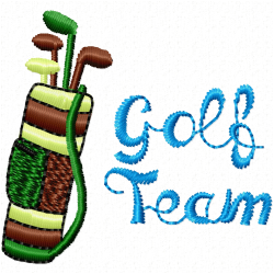 Golf Embroidery Design 5